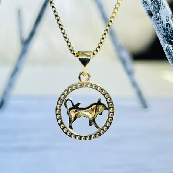 Gold Plated‎ TAURUS Sing Zodiac Horoscope Pendant Necklace - Picture 5 of 6